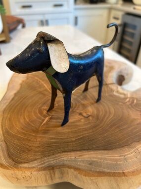 Primitive HomArt recycled, metal blue dock